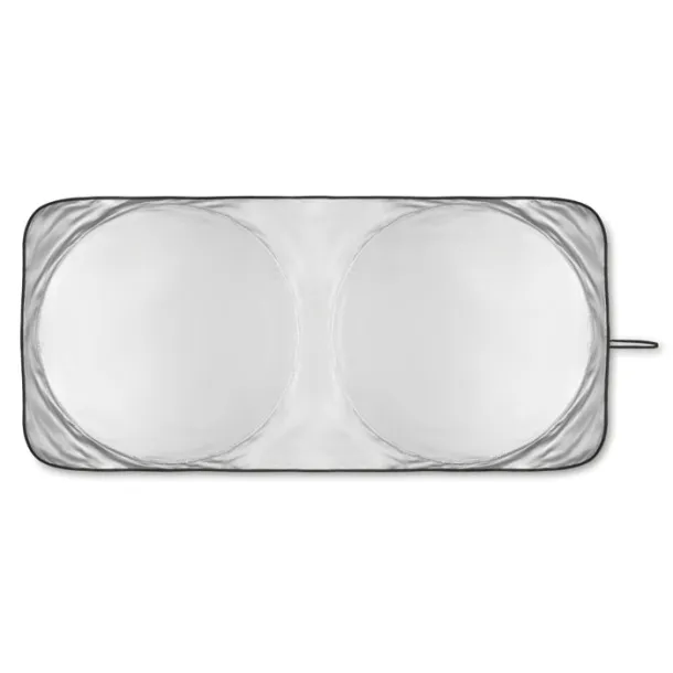 OMBRA POUCH Foldable sun car visor Matt Silver