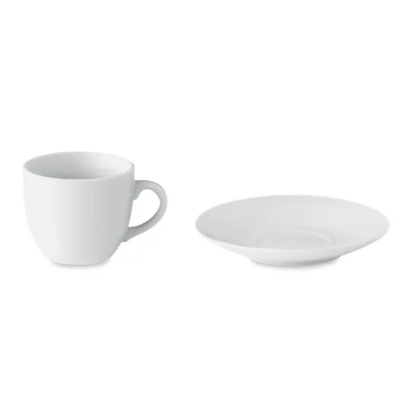 ESPRESSO šalica i tanjurić za espresso, 80 ml Bijela