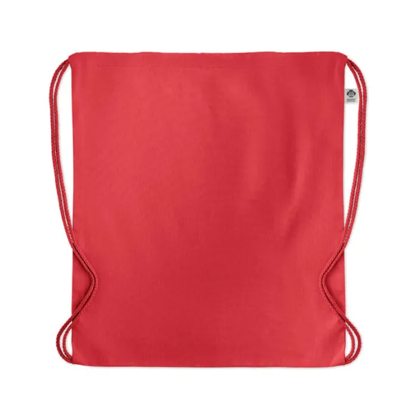YUKI COLOUR Organski ruksak s vezicama Crvena