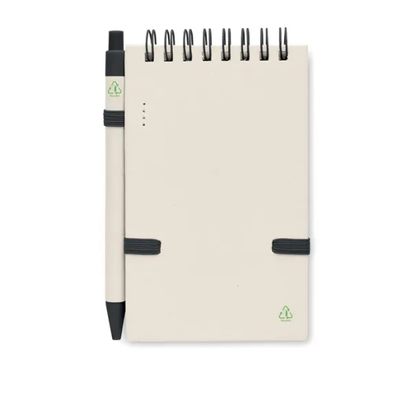 MITO SET notes set od kartona mlijeka, A6 Crna