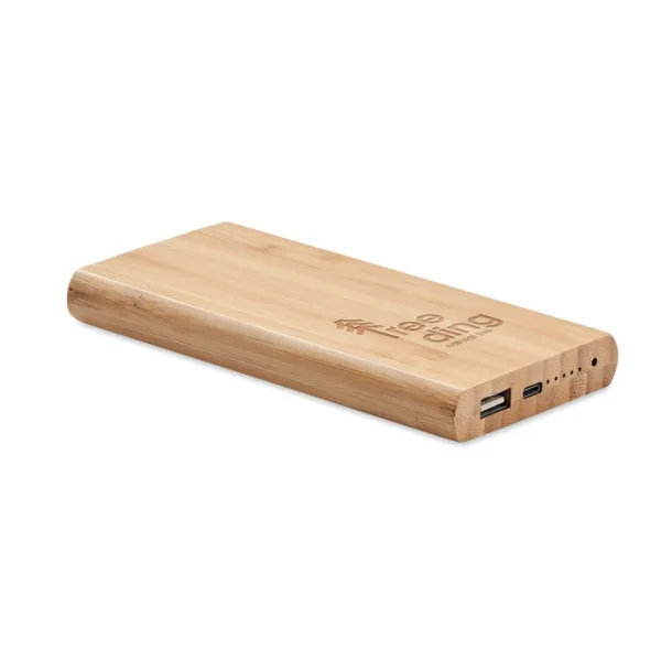 ARENA C Prijenosna baterija od bambusa, 6 000 mAh Drvo