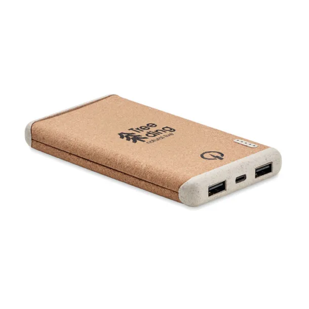 RALIA Bežična prijenosna baterija, 10 000 mAh Bež