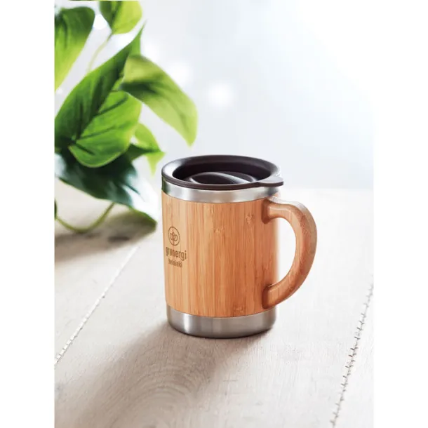 MOKKA putna šalica od bambusa, 300 ml Drvo