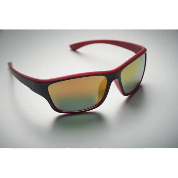 YUMA Mirrored sport sunglasses UV400 Red