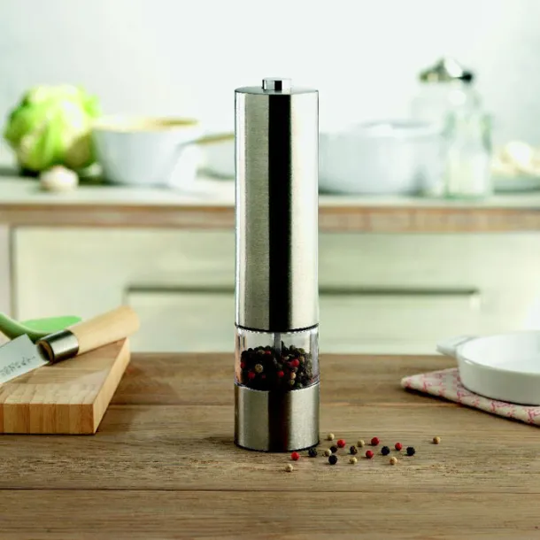 GIRO Electric salt or pepper mill Matt Silver