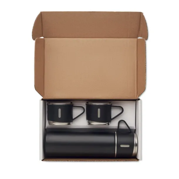SHARM Double wall bottle and cup set Black