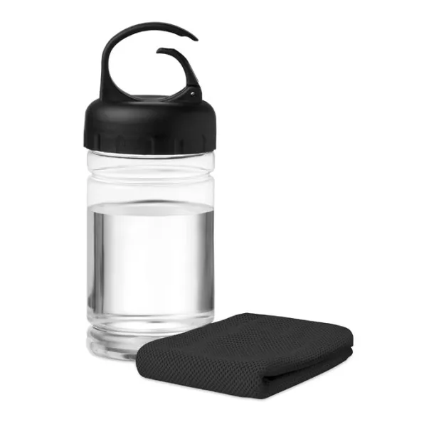 FRIS Cooling towel in PET bottle Black