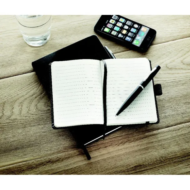 NOTAPLUS A5 notebook with pen Black