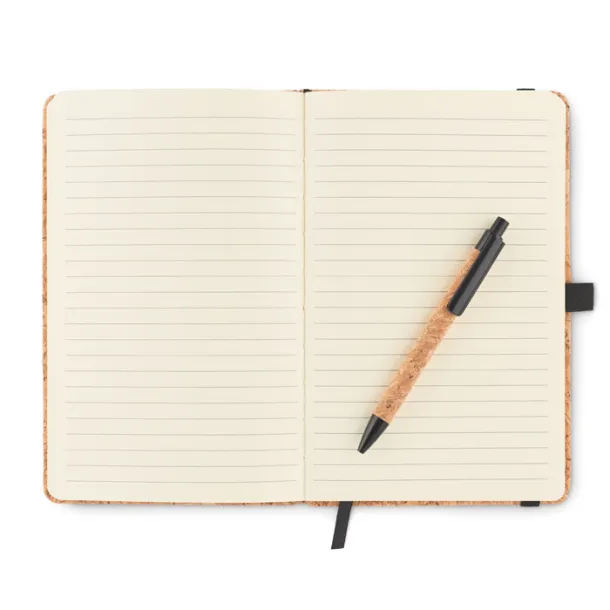 SUBER SET pluteni notes i kemijska olovka, A5 Crna