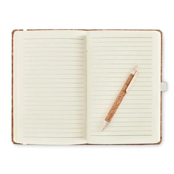 SUBER SET pluteni notes i kemijska olovka, A5 Bež