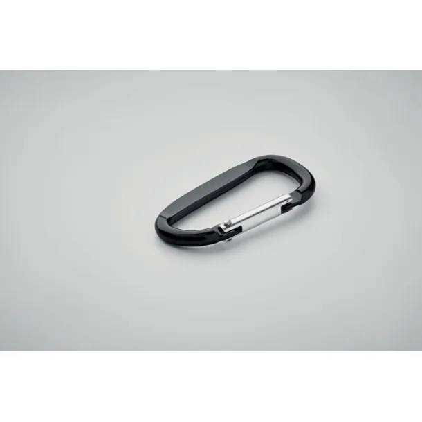 GANCHO Carabiner clip in aluminium. Black