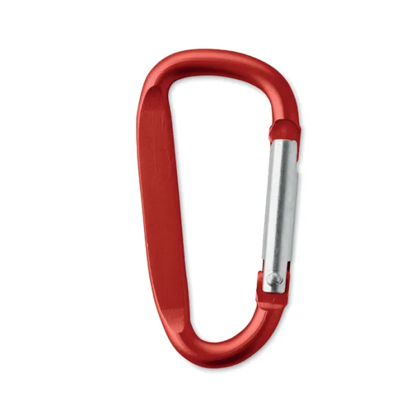 GANCHO Carabiner clip in aluminium. Red