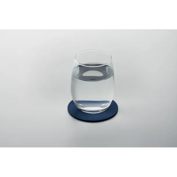 FELTSTER Round coaster in RPET felt Blue