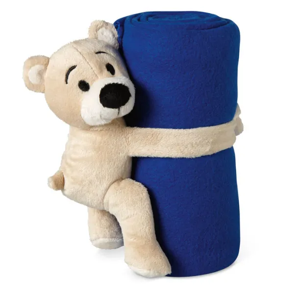 MANTA Fleece blanket with bear Blue