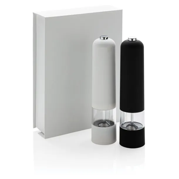  Electric pepper and salt mill set - XD Collection White Black