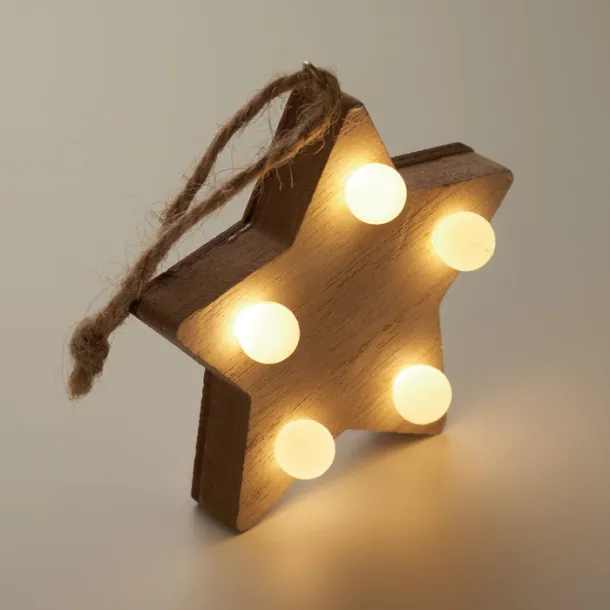 LALIE Wooden weed star with lights Wood