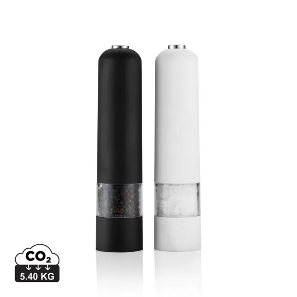  Electric pepper and salt mill set - XD Collection White Black