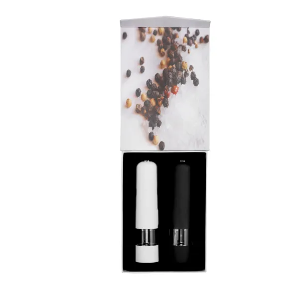  Electric pepper and salt mill set - XD Collection White Black