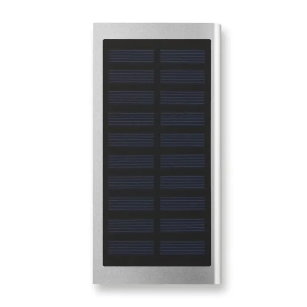 SOLAR POWERFLAT Solar power bank 8000 mAh Matt Silver