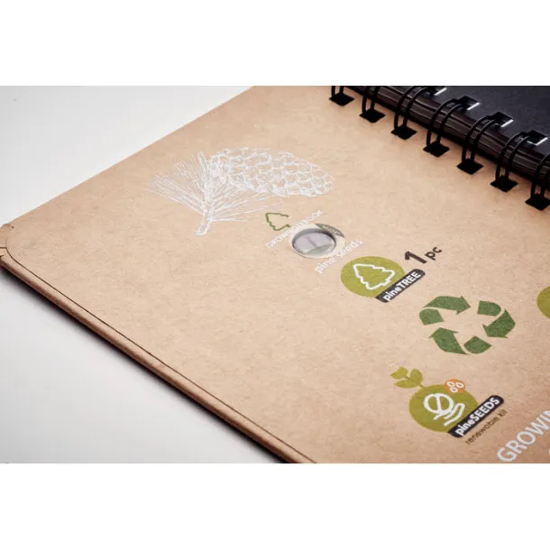 GROWNOTEBOOK™ Pine tree notebook Beige