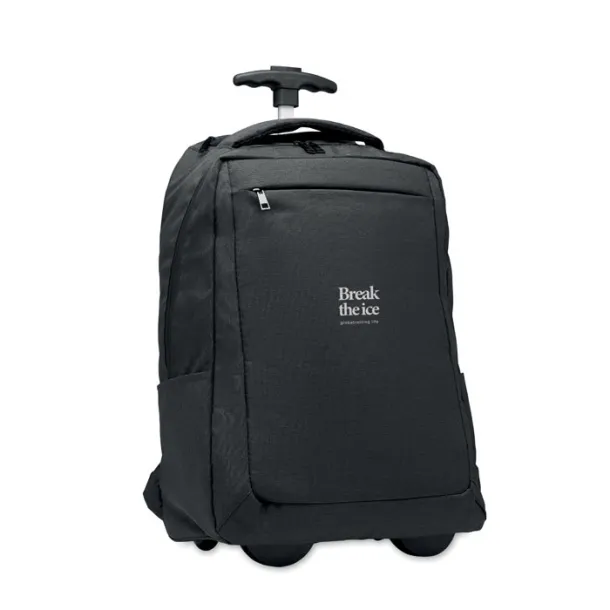 DALVIK 480D RPET ruksak s kotačićima Crna