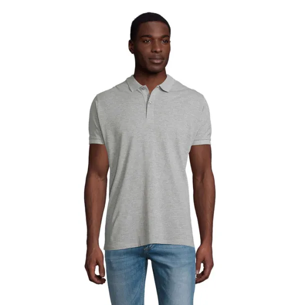 PLANET MEN POLO-170g Grey Melange