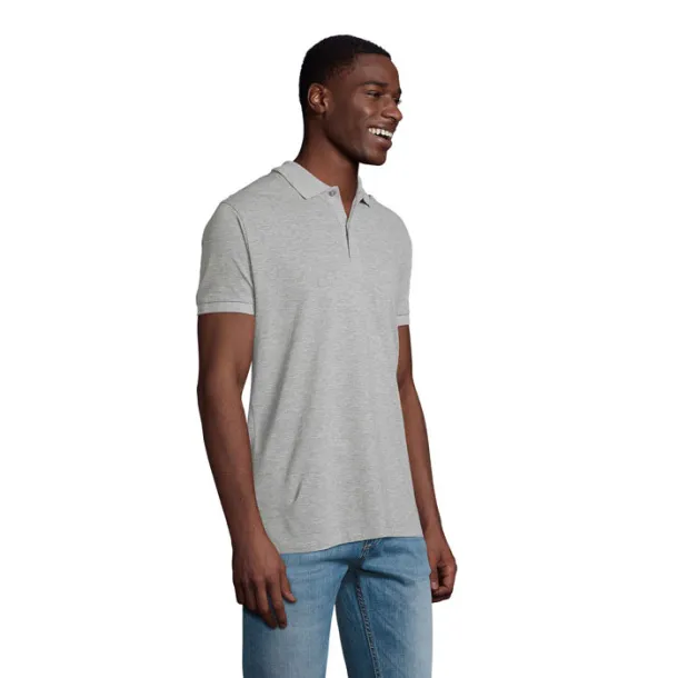 PLANET MEN POLO-170g Grey Melange