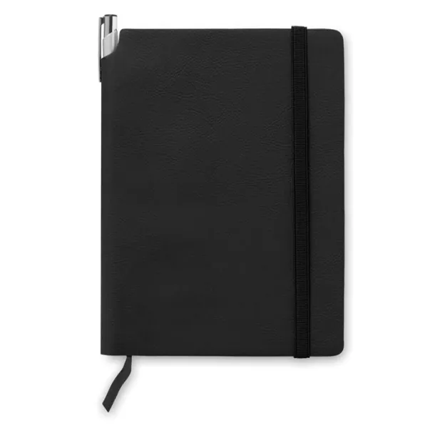 SOFTNOTE notes s koricom od umjetne kože, A5 Crna