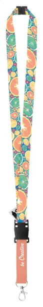 Subyard USB Safe RPET custom sublimation lanyard White