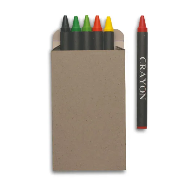 BRABO Carton of 6 wax crayons Multicolour