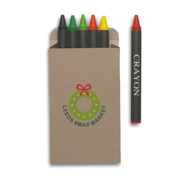 BRABO Carton of 6 wax crayons Multicolour