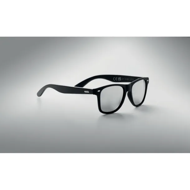 RHODOS Sunglasses with bamboo arms Shiny Silver