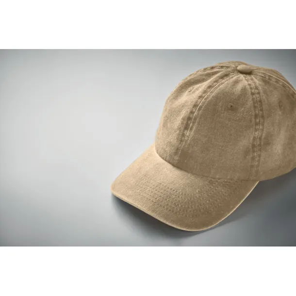 BEAU 6 panel baseball cap 265 gr/m² khaki