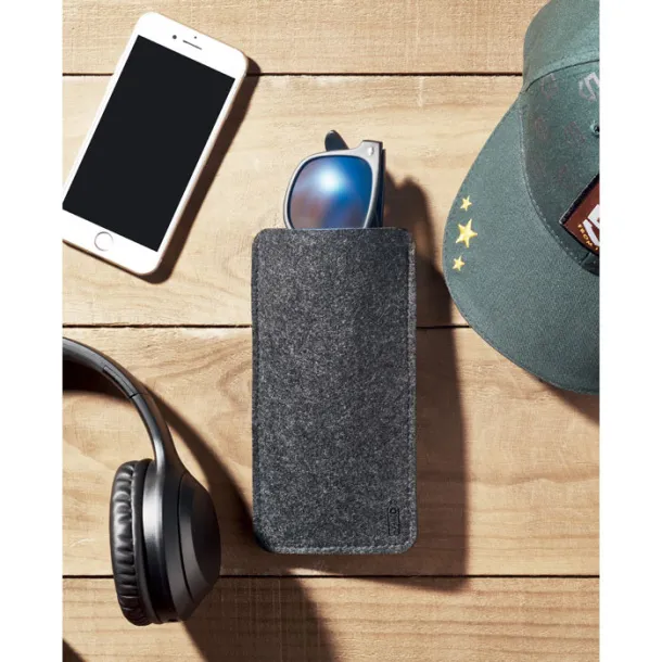 NIRSON RPET felt glasses case Stone Grey