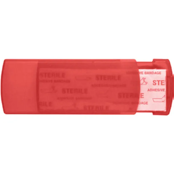EVAN Container with plasters Transparent Red