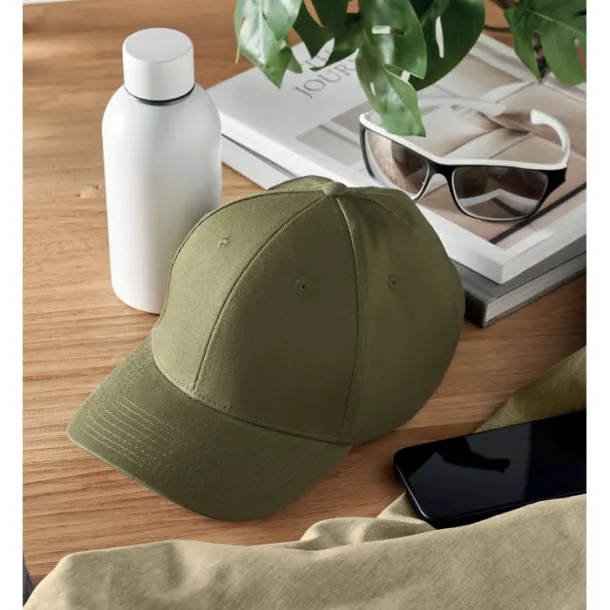 BAHAMAS pamučna bejzbol šilterica - 6 panela Army Green