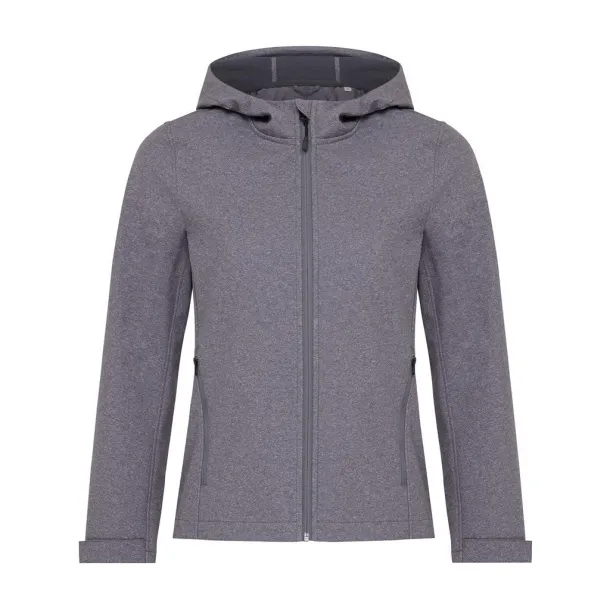  Iqoniq Makalu women recycled polyester soft shell jacket - iqoniq vulcano heather grey