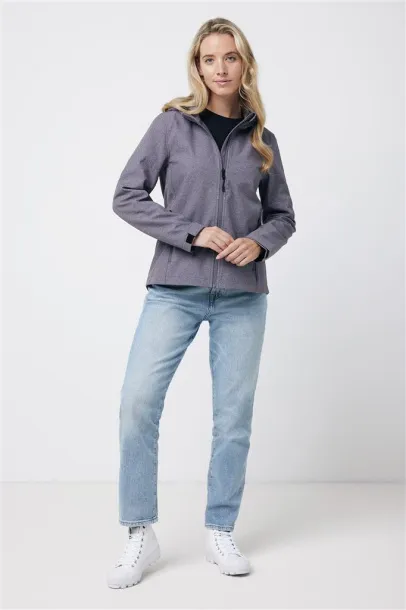 Iqoniq Makalu women recycled polyester soft shell jacket - iqoniq vulcano heather grey