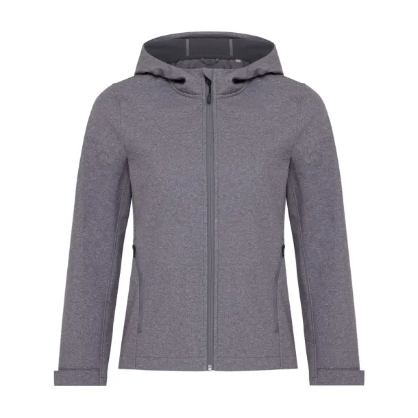  Iqoniq Makalu women recycled polyester soft shell jacket - iqoniq vulcano heather grey