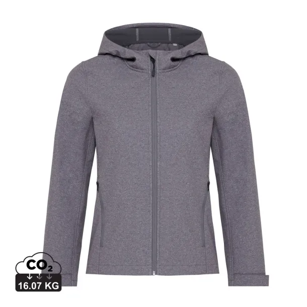  Iqoniq Makalu women recycled polyester soft shell jacket - iqoniq vulcano heather grey
