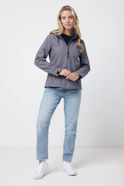  Iqoniq Makalu women recycled polyester soft shell jacket - iqoniq vulcano heather grey