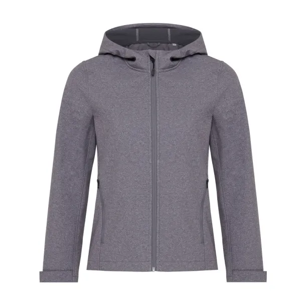  Iqoniq Makalu women recycled polyester soft shell jacket - iqoniq vulcano heather grey