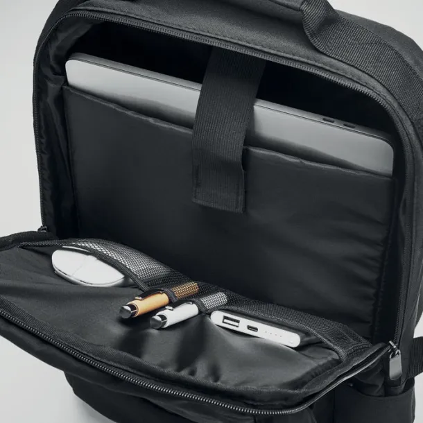 SINGAPORE Laptop ruksak u 300D RPET Crna