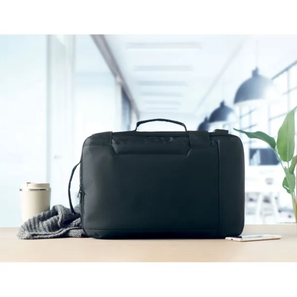 SINGAPORE Laptop ruksak u 300D RPET Crna