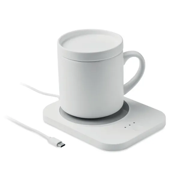 SIROTER Wireless charger mug warmer set White