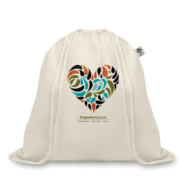 ORGANIC HUNDRED Organic cotton drawstring bag Beige