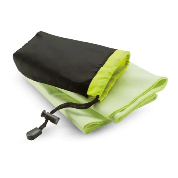DRYE Sport towel in nylon pouch Green