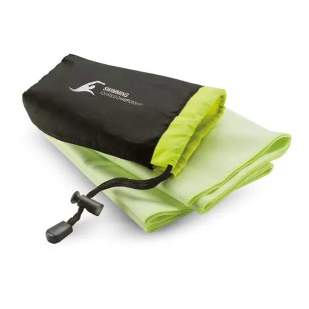 DRYE Sport towel in nylon pouch Green