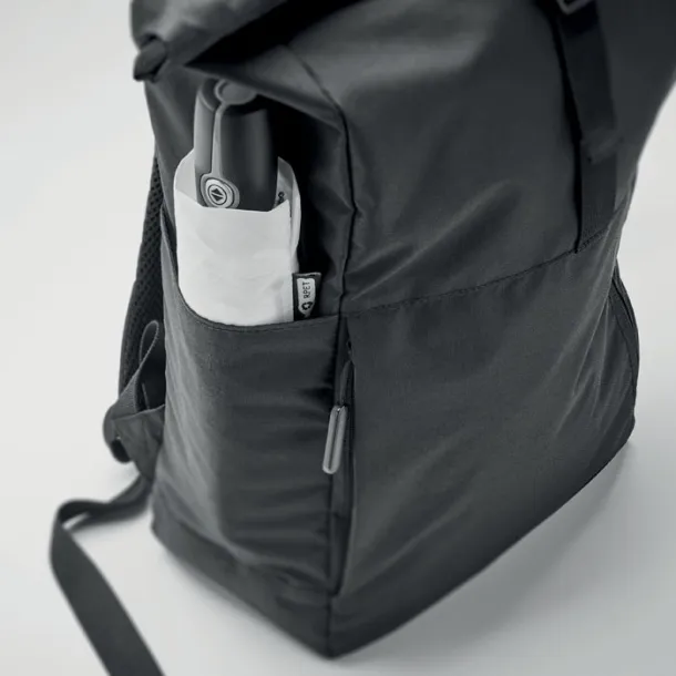 VALLEY ROLLPACK 300D RPET rolltop backpack Black