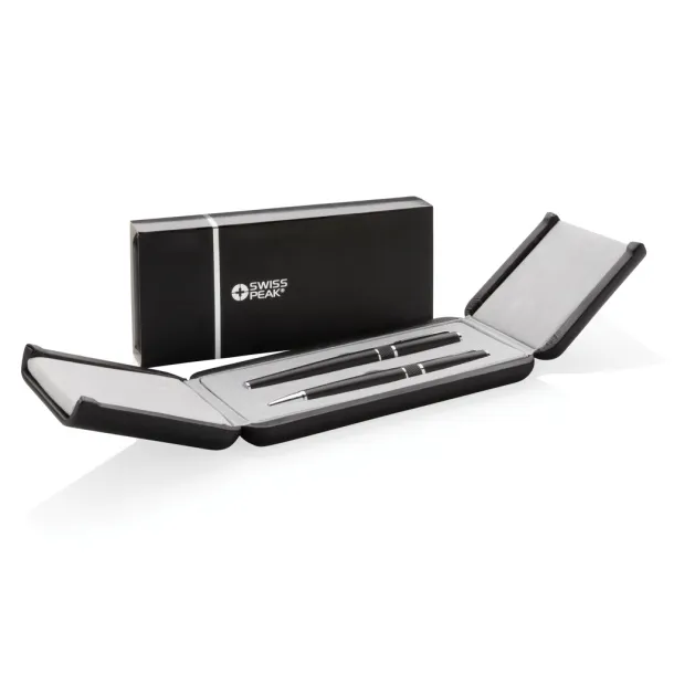  Swiss Peak executive deluxe pen set - Swiss Peak Black 